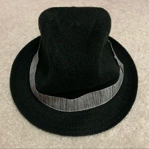 Black Knit Fedora Hat